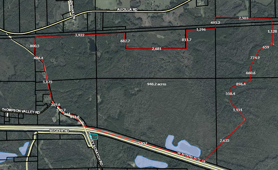 662 Acres Map 950 Acres Map 1500 Acres Map